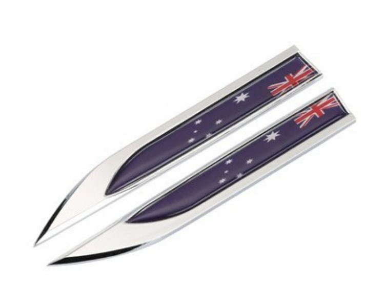 Australian Flag Car Fender Alloy Emblem Blade Badge Decals Sticker 1 Pair