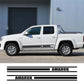 Pair Stickers Side Skirt Sport Decal Universal Fit For VW Amarok Truck (WHITE)