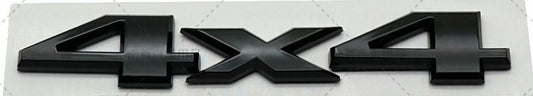 4X4 CAR BADGE STICKER 3D METAL EMBLEM 4WD BLACK JEEP UNIVERSAL FIT (BLACK)