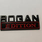 Bogan Edition Car Badge Metal Emblem Universal fit Brand New (Black & Red)