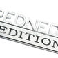 LARGE Redneck Edition Car Badge Metal Emblem Universal Fit Silver 17.8cm x 6.4cm