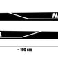 Pair Stickers Side Skirt Sport Decal Univeral Fit For Nissan Navara (BLACK)