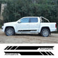 Pair Stickers Side Skirt Decal Universal Fit For Pick Up Truck VW Amarok (WHITE)
