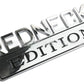 LARGE Redneck Edition Car Badge Metal Emblem Universal Fit Silver 17.8cm x 6.4cm