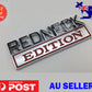 Redneck Edition Car Badge Metal Emblem Universal fit Brand New (Silver&Red)
